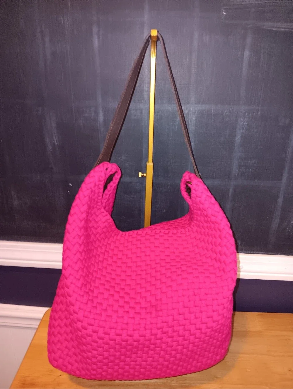 Rags2Riches Pink Fabric Hobo Bag